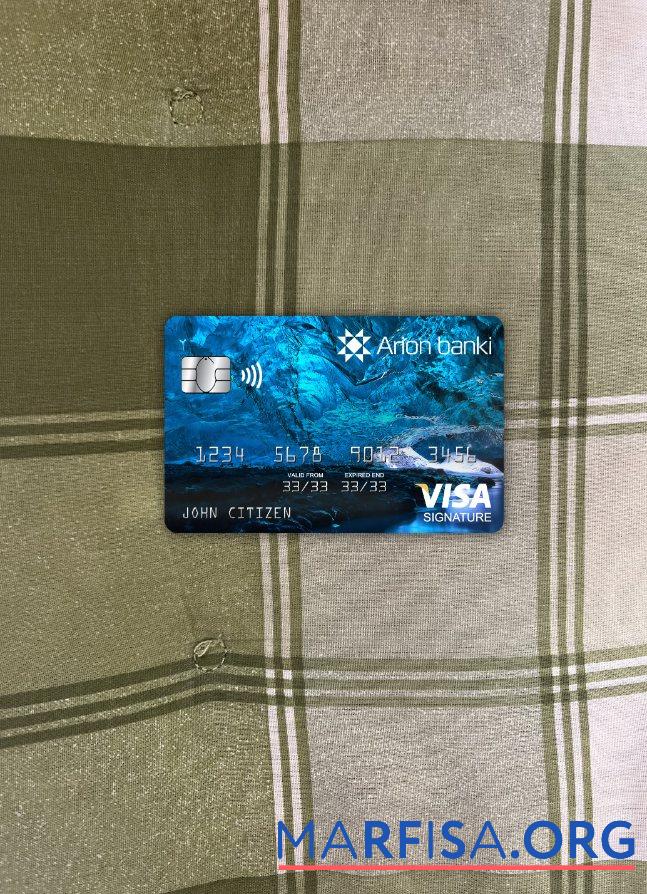 Printable Iceland Arion visa signature card photolook front example